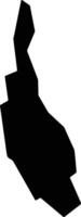 Halfa Aj Jadeedah Sudan silhouette map vector