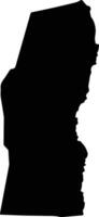 Hamahamet Mboinkou Comoros silhouette map vector