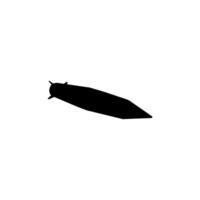 Atomic Bomb Silhouette, can use for Art Illustration, Icon, Symbol, Pictogram, etc. Flat and BW Style vector