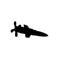 Atomic Bomb Silhouette, can use for Art Illustration, Icon, Symbol, Pictogram, etc. Flat Editable vector