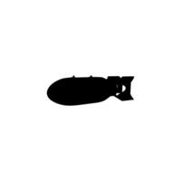 Atomic Bomb Silhouette, can use for Art Illustration, Icon, Symbol, Pictogram, etc. Flat Style and Editable vector