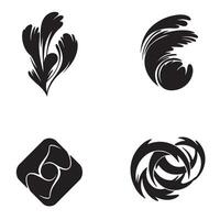 Elegant black floral and abstract decorative design elements for various creative projects and artistic illustrations vector