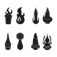 A collection of unique stylized black silhouettes in minimalist and modern design for creative illustration projects vector