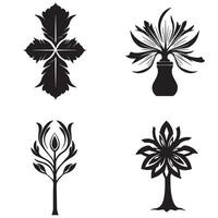 Elegant botanical illustrations showcasing artistic floral designs perfect for various design elements and decorative uses vector