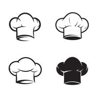 Collection of stylized chef hats featuring various design styles representing culinary professionals and cooking concepts. vector
