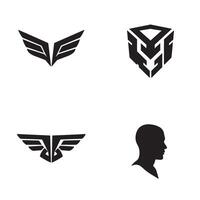 Collection of minimalist black and white graphic design elements for branding and creative concepts vector