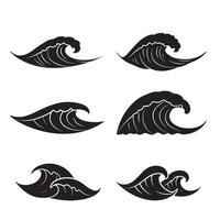 Monochrome wave illustrations graphics for design and decorative purposes vector