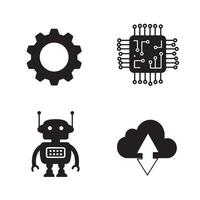 Tech innovation and future technology icons set vector