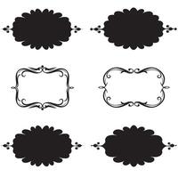 Elegant frames and decorative borders in black and white vector