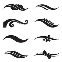Elegant collection of decorative swirls flourishes and design elements in black and white vector