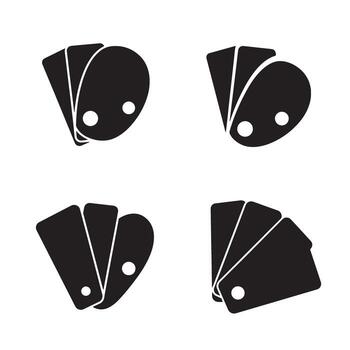 Four sets of color palette silhouette icons isolated on white background for design concepts vector