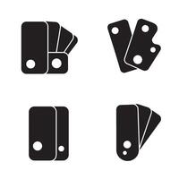 Abstract silhouette icons representing color palettes and design elements vector