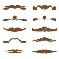 Elegant collection of decorative silhouette elements for vintage design and embellishment projects vector