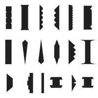 Abstract silhouette shapes collection isolated on white background vector