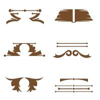 Decorative brown silhouette design elements for elegant design projects vector