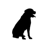 Silhouette of the Dog. Size and Color Editable vector