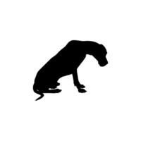 Silhouette of the Dog. Color and Size Editable vector