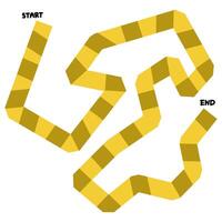 Blank Game Board Tile Path Template vector
