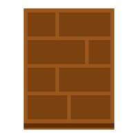 Blank Wooden Bookshelf with Compartment vector