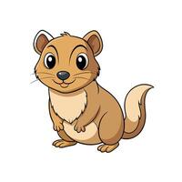 Cute cartoon squirrel character posing in a simple style vector