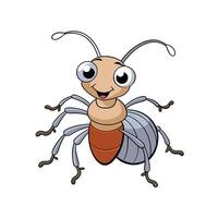 Cartoon ant with big eyes and a happy smile vector