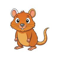 Cartoon mouse character stands isolated on a white background vector