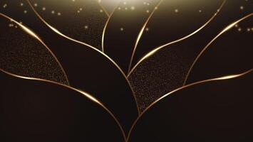 Elegant Luxury Background with Gold Accents and Abstract Wave Patterns vector