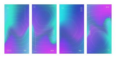 Vivid Gradient Abstract Background Design With Geometric and Futuristic Elements vector