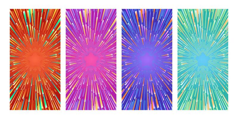 Vibrant Light Beam Backgrounds in Gradient Colorful Styles