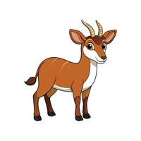 Cartoon Sable Antelope standing isolated on a white background vector