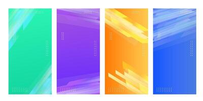 Abstract Gradient Backgrounds in Vibrant Colors with Modern Geometric Design vector