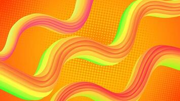 Modern orange abstract liquid background design combines fluid shapes and dynamic gradients vector