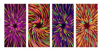 Vibrant Abstract Swirl Patterns Featuring Radiant Colors and Energetic Designs vector