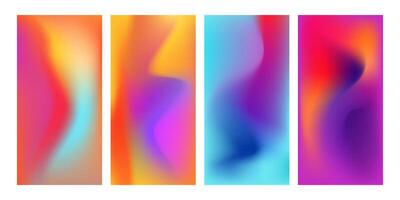 Abstract Gradient Background Set with Vibrant Colors and Modern Design vector