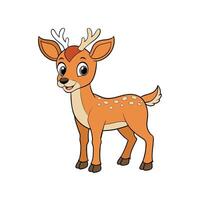 Cartoon spotted deer illustration isolated on white background vector