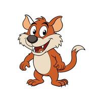 Cartoon Tasmanian Devil with a happy smile standing upright vector