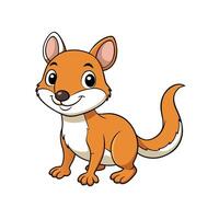 Cartoon Mongoose Illustration with a Cheerful Expression and Pose vector