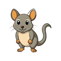 Cute cartoon mouse character standing on a white background vector