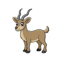 Cute cartoon antelope illustration with a friendly face vector