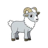 Cartoon style ram illustration standing isolated on a white background vector