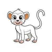 Cartoon Monkey Illustration Isolated on White Background Stock Image vector