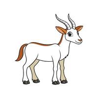 Cartoon springbok illustration with a simplistic and friendly design vector
