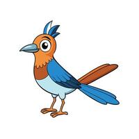Cartoon bird illustration with vibrant colors and cheerful expression vector