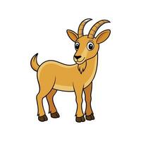 Cartoon goat with horns on a white background vector