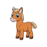 Cartoon horse illustration on white background stock image vector