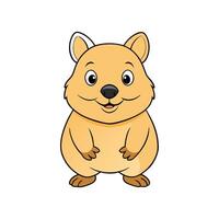 Cartoon Quokka Illustration on White Background for Stock Use vector