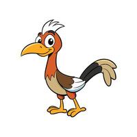 Cartoon rooster smiling isolated on white background looking friendly vector