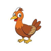 Cartoon chicken illustration isolated on white background vector