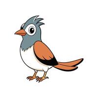 Cartoon bird illustration with simplistic design and bright colors vector