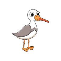 Cartoon style bird character isolated on a white background vector